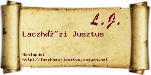Laczházi Jusztus névjegykártya
